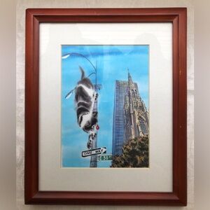 “Cat at St Patrick’s Cathedral” Framed Print
